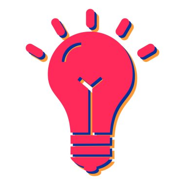 Bir ampulün vektör illüstrasyonu