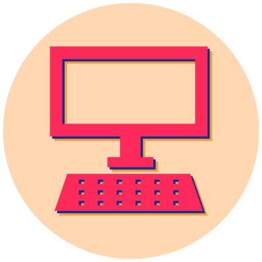 Bilgisayar. Web simgesi basit illüstrasyon