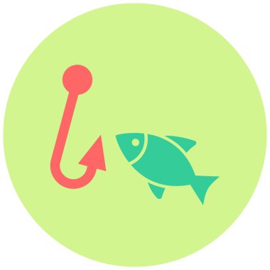 Balık. Web simgesi basit illüstrasyon