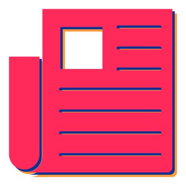 Belge. Web simgesi basit illüstrasyon