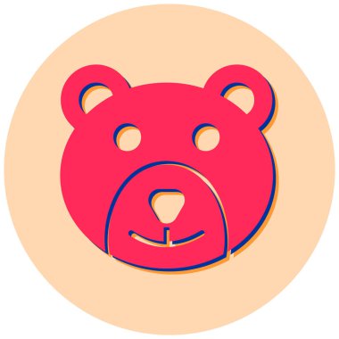 Ayı. Web simgesi basit illüstrasyon