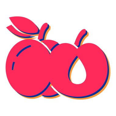 elma ikonu vektör illüstrasyonu