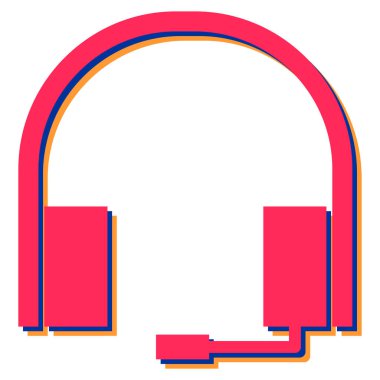 kulaklık simgesi vektör illüstrasyonu