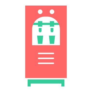 Buzdolabı. Web simgesi basit illüstrasyon