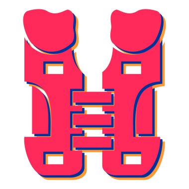 Kırmızı ve beyaz spor ekipmanlarının vektör çizimi