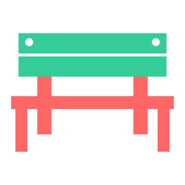 Yedek kulübesi Web simgesi basit illüstrasyon