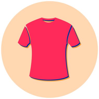 Tişört, kıyafet, tişört, ceket, kıyafet, kıyafet, düzenlenebilir vektör illüstrasyonu