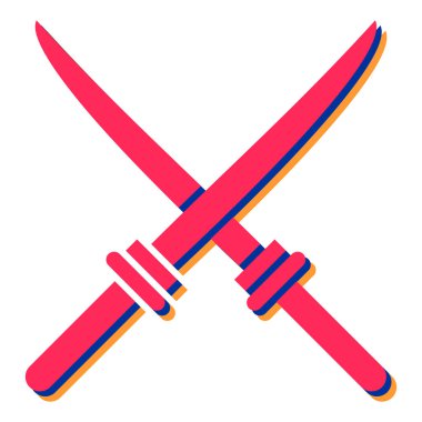 Kılıç simgesi. vektör illüstrasyonu