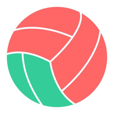 Voleybol ikonunun vektör illüstrasyonu