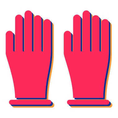 Eldiven simgesi vektör illüstrasyonu