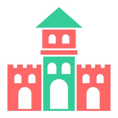 Şato. Web simgesi basit illüstrasyon