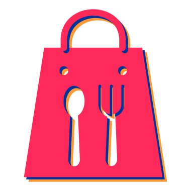 alışveriş poşeti vektör çizimi tasarımı