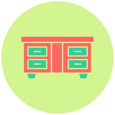 Dolap. Web simgesi basit illüstrasyon