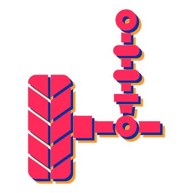 Araba servisi simgesi, vektör illüstrasyonu. düz tasarım biçimi