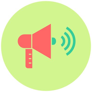 Megafon. Web simgesi basit illüstrasyon