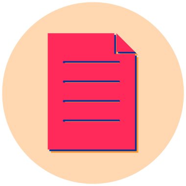 Belge. Web simgesi basit illüstrasyon