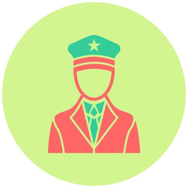 Polis memuru modern simgesinin vektör illüstrasyonu 