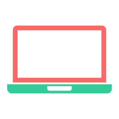 Dizüstü bilgisayar simgesi vektör çizimi