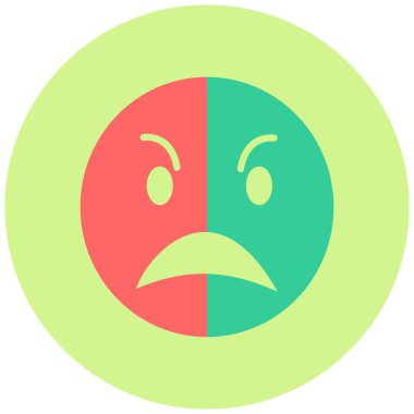 Kızgın surat. Web simgesi