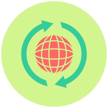 Küre. Web simgesi basit illüstrasyon