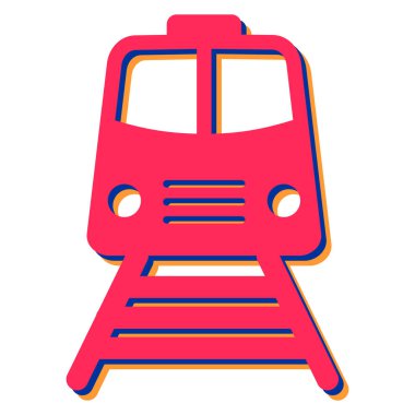 tren. Web simgesi basit illüstrasyon