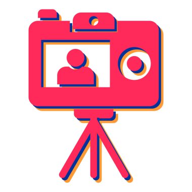 kamera simgesi vektör illüstrasyonu