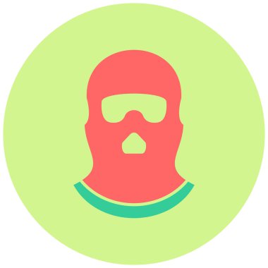 Yüz maskesi. Web simgesi