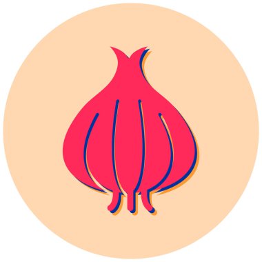 Soğan. Web simgesi basit illüstrasyon
