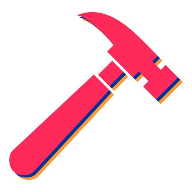 Çekiç. Web simgesi basit illüstrasyon