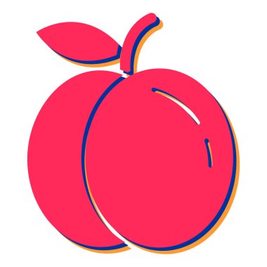 elma ikonu vektör illüstrasyonu