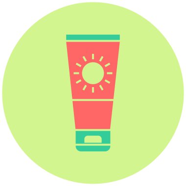 güneş kremi vektör illüstrasyonu