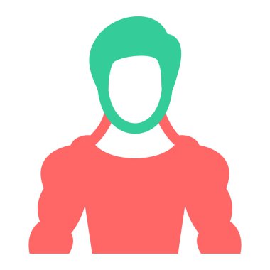 Kadın. Web simgesi basit illüstrasyon