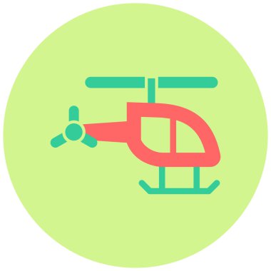 Helikopter. Web simgesi basit illüstrasyon