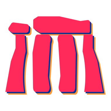 Stonehenge simgesi, basit tasarım vektör çizimi