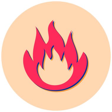 Ateş vektörü simgesini ateşle