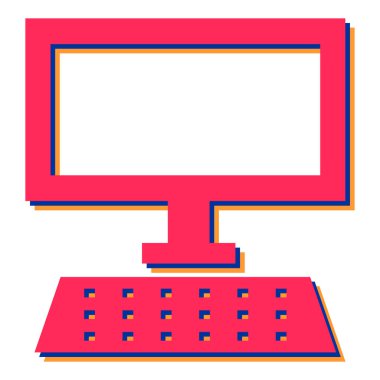 Masaüstü ve beyaz arkaplanı olan bilgisayar monitörü