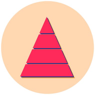 Piramit. Web simgesi basit illüstrasyon