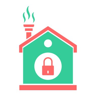 ev güvenliği simgesi vektör illüstrasyonu