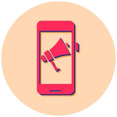 Cep telefonu. Web simgesi basit tasarım