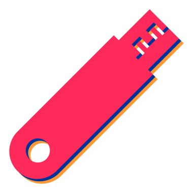 Tek bir mavi ve beyaz kalemin vektör çizimi