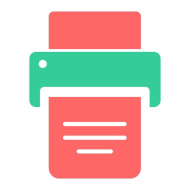 Yazıcı. Web simgesi basit illüstrasyon