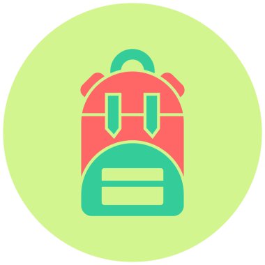 Sırt çantası. Web simgesi basit illüstrasyon