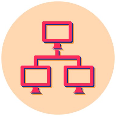 ağ düz vektör simgesi