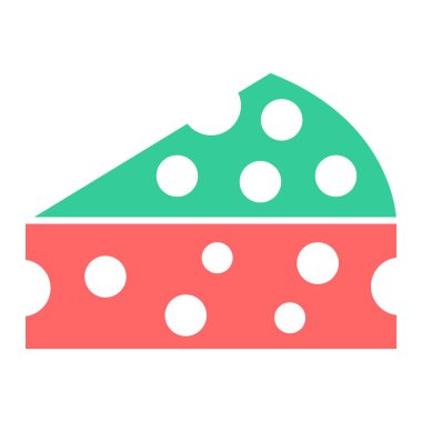 Peynir ikonu. vektör illüstrasyonu