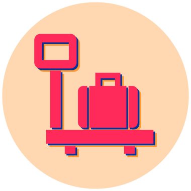 bagaj. Web simgesi basit illüstrasyon