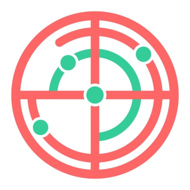 Hedef. Web simgesi basit illüstrasyon