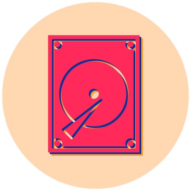 Bir müzik çaların tek bir düz simgesinin vektör çizimi