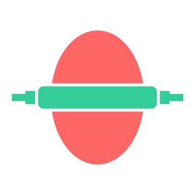 Bir roket ikonunun düz tasarımı. vektör illüstrasyonu