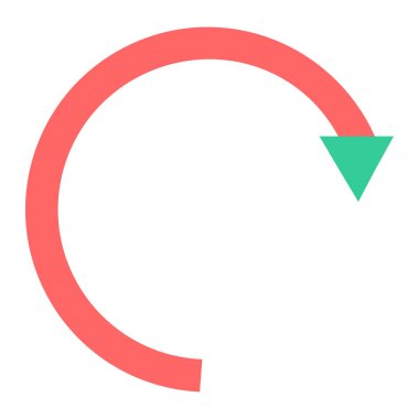 Yenile. Web simgesi basit illüstrasyon