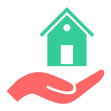 Ev. Web simgesi basit illüstrasyon